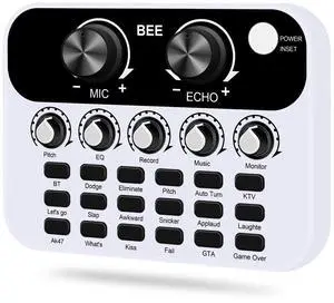 _Mega Brand S23 Podcast Recording Equipment with Podcast Mixer,Voice Changer for Voice Chat and Cool Lights,Sound Card,DJ Audio Mixer Interface for Live Streaming