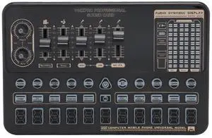 _Mega Brand Live Sound Card Voice Changer with Bluetooth, Podcast Equipment Bundle with 16 Special Effects, Smart Noise Reduction Gaming Sound Board for Computer, Phone Recording
