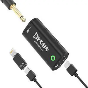 _Mega Brand Guitar Audio Interface Pocket Internal Recording Sound Card with Type-C & Lightning for Live Streaming by iPad, iPhone, Android, PC Plug and Laptop Plug & Play
