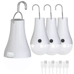 _Mega Brand Portable Rechargeable Camping Light Bulbs Waterproof LED Tent Lights for Camping, Camping Essentials, 4 Light Modes, Rechargeable Light Bulbs for Camping, Hiking, Emergency, Outdoor