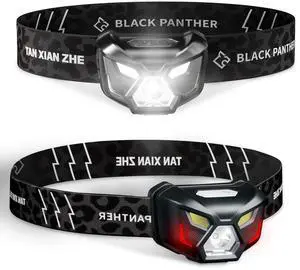 _Mega Brand 2Pack Headlamp Flashlight High Lumen LED Rechargeable Headlights with White Red Light,Waterproof Motion Sensor Ultra Bright Head Lamp,4 Mode for Camping Essentials Fishing Hiking Repairing