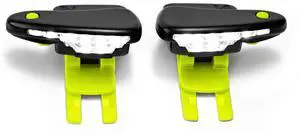 _Mega Brand Night Tech Gear Shoe Lights - for Runners, Dog Walking, Hiking & More - Safety Running Gear for High Visibility - Rechargeable Battery & Waterproof Light - Hands Free LED - Green