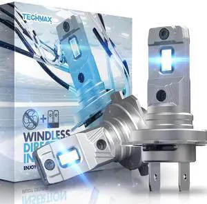 _Mega Brand H7 Light Bulb, 6500K Xenon White 600% Extremely Bright No Adapter Required 1:1 Mini Size Fanless H7 Fog Light - Pack of 2