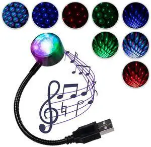 _Mega Brand Star Projector Night Light, Portable USB LED Ambient Light - 4 Colors & 9 Modes Atmosphere Star Lights for Car, Ceiling, Bedroom, Party (1PCS)
