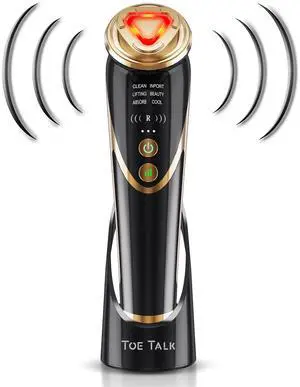 _Mega Brand Radio Frequency Facial Machine with EMS - Anti-Aging Skin Tightening Rejuvenation Skin Care Eqipment Home Use,5 in 1 Light Therapy for Wrinkles Lifting High Frequency Face Massager.