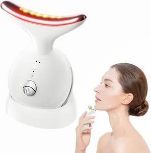 _Mega Brand 7 in 1 Face Massager Tool, Red Light Therapy for Face and Neck, Portable Face Lift Device, Neck Massager for Double Chin Reducer