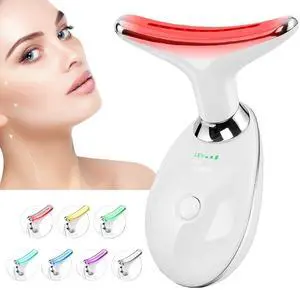 _Mega Brand Red-Light-Therapy-for-Face and Neck, Face  culpting Wand with 7 Color, Anti rinkles Facial Massager for Face and Neck Tool for Skin Care (White)