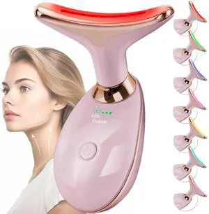 _Mega Brand Facial Massager Red-Light-Therapy-for-Face and Neck,Face  culpting Wand with 7 Color-Birthday, Christmas,Mothers Day,Valentines Day Gifts for Her Women Mom Best Friend Wife Teacher