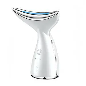 _Mega Brand Face and Neck Massger for Skin Care Electric Face Neck Lifting Massager with 45 Heat & 3 Massage Modes for Wrinkles Facial Neck Massager (WHITE)