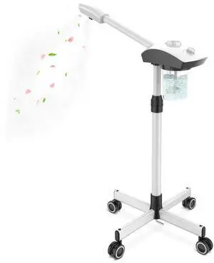 _Mega Brand Professional Facial Steamer, Ozone Facial Steamer on Wheels, Hot Mist Steam Machine with Time Preset Function, Ozone Face Humidifier Design for Face Spa, Home, Aromatherapy and Skin Clinic