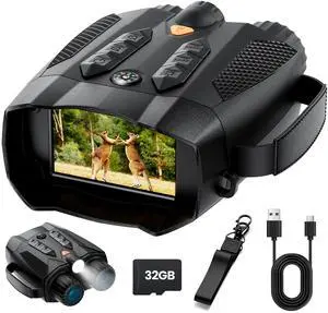 _Mega Brand Night Vision Goggles for Adults 4k:Tactical Binoculars with Camera-Infrared Goggles for Hunter-Digital Electronics Gift-Hunting Gifts for Men/Dad/Husband-Cool Tech Gadgets for Camping