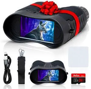 _Mega Brand Upgraded Pro Night Vision Binoculars - Ultra 4K Night Vision Goggle with 8X Digital Zoom, 3.2" Screen Display, 32GB SD Card  See Clearly in Total Darkness