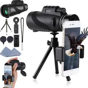 _Mega Brand Stscope360 Monocular, 2025 Upgraded Stethoscope 360 Monocular Scope Set for Adults Long Range, High-Definition Flash Telescope, for Bird Watching Camping Travelling Concert (Black 80x100)