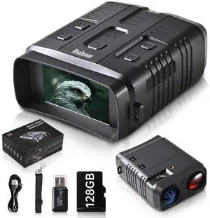 _Mega Brand Night Vision Goggles 4K Night Vision Binoculars for Adults,10X Digital Zoom, 3''Large Screen Binoculars can Save Photo and Video with 128GB Memory Card & Rechargeable Lithium Battery