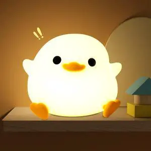 _Mega Brand Duck Night Light, Cute Duck Gift for People, Dormitory Decorative Light, ABS+SIL, Touch Control, Portable Rechargeable Dimmable, Best Choice for Gift Giving (DoDo Duck)
