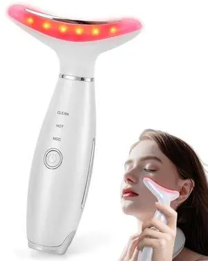 _Mega Brand Facial Massager,Neck Face Massager Tool,3 Mode Massage with Heat,Portable Beauty Instrument for Skin Care Women Gift