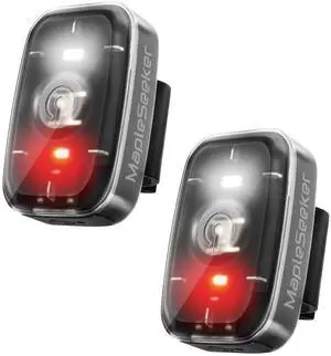 _Mega Brand LED Safety Light, Clip On Strobe/Running Lights for Runners, Bike Tail Light with 5 Lighting Modes, High Visibility Accessories for Cycling, Hiking, Dogs and Kids (2-Pack Black)