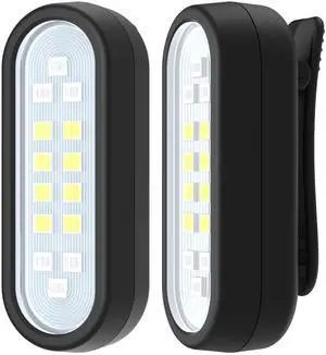 _Mega Brand,2 Pack Clip on Flashlight for Runners Rechargeable Safety Lights for Walking at Night Hands Free Emergency LED Flashlight Work Light Warning Flashing Camping Hiking Walking Dog