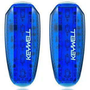 _Mega Brand USB-C Rechargeable LED Safety Lights(2 Pack)-Clip on Strobe Running Lights for Runners,Joggers,Walkers,Kids,Dogs,Bike Tail Lights-High Visibility Accessories for Reflective Gear(Blue)