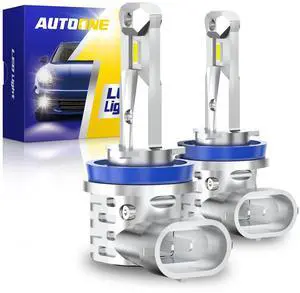 _Mega Brand H8 H11 H16 LED Fog Light Bulbs or DRL, 6000K White Super Bright for Automotive Car Fog Lights Replacement, 50000 Hours Lifespan, Plug and Play, Pack of 2