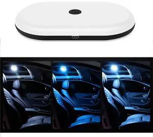 _Mega Brand Car Roof Light LED Car Interior Dome Light USB Rechargeable Reading Light Touch Switch Ambient Light Rear Interior Ceiling Light Car Drawer Trunk Lighting