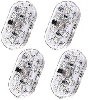 _Mega Brand 4PCS Car LED Lights Interior Wireless, 7 Colors Interior Auto Ambient Lighting with 6 Bright LED Lamp Beads, Portable USB Rechargeable Auto Led Night Light for Car Decor (4 PCS)
