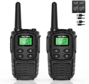 _Mega Brand Walkie Talkies Long Range for Adult,MT10 Rechargeable Walkie Talkies FRS Two Way Radio,NOAA, 1200mAh Li-ion Battery USB-C Cable,LED Flashlight,VOX Walkie Talkie for Hiking Camping 2Pack