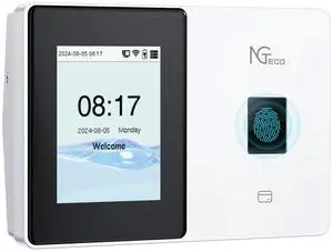_Mega Brand Cloud Time Clock for Employees Small Business, Fingerprint+Card Time Clocks With Battery, 2.4G & 5G WiFi Times Clock Punch Machine with Remote Control Software  iOS/Android