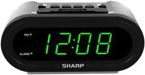 _Mega Brand Digital Alarm with AccuSet - Automatic Smart Clock, Never Needs Setting - Great for Seniors, Kids, and Everyone who Doesn't Want to Set a Clock! Silver Case with Green LEDs