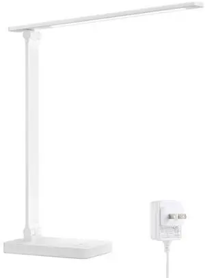 _Mega Brand LED Desk Lamp, Metal Desk Light 9.5W 800lm, Forbes Vetted Best Task Lamp,5Color Modes 5Brightness Level,Dimmable Home Office Desktop Lamp for Reading, Crafting, Sewing, Puzzle, Nail, White