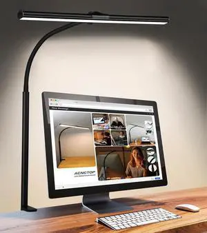 _Mega Brand Desk Lamp for Office Home - Eye-Caring Architect Task Lamp 25 Lighting Modes Adjustable LED Desk Lamp Flexible Gooseneck Clamp Light for Workbench Drafting Reading Study
