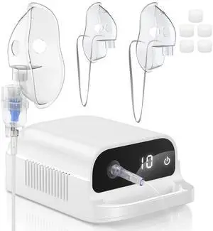 Smart Nebulizer, Smart Digital Display Nebulizer for Adults and Children, Accessory Device for Single Patient Use, Low Noise Compression Nebulizer (Direct Patient Interface) - 145