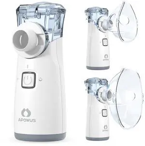 Portable Nebulizer - Nebulizer for Adults and Kids, Nebulizer Machine for Adults and Kids with 3 Modes, Nebulizer Mouthpiece  Mask Accessories for Home and Travel Use _Mega Brand.