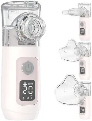Nebulizer (Direct Patient Interface), Portable Nebulizer Machine with Tube, Mouthpiece and Accessories - Rechargeable Nebulizer for Travel and Home Use, Take-Along Nebulizer for Kids -04