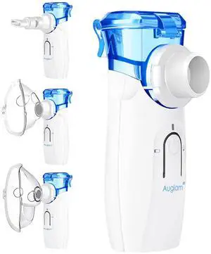 Nebulizer, Ultrasonic Portable Nebulizer, USB Rechargeable Portable Nebulizer with Mouthpiece, Nebulizer Machine for Adults & Kids with Auto Clean, Travel, Home, Daily use