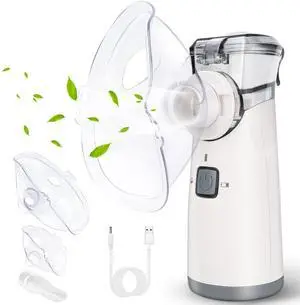 Portable Nebulizer for Adults and Kids Handheld Nebulizer with Automatic-Cleaning Ultrafine Mesh Making, Effective for Home use
