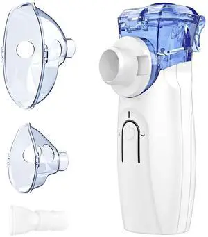Portable Nebulizer - Nebulizer Machine for Adults and Kids, Mesh Nebulizer with Mouthpiece, Kids and Adults Mask for Travel and Home Usage