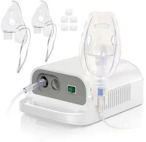 Nebulizer Machine for Adults & Kids - Portable Nebulizer Machine for Breathing with Mouthpiece and Mask, Desktop Compressor Nebulizer & Jet Nebulizers for Home Use Hailie Sensor NF0106