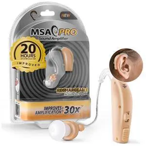 _Mega Brand PRO Sound Amplifier, Amplifies Sound by 30 Times, Up to 20 Hours Continuous Use, Lightweight, Nearly Invisible, Adjustable Volume, Fast Charging, Nude, 1ct