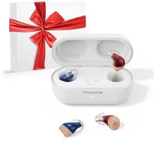 _Mega Brand Supermini Hearing Aids (Not Amplifiers), Rechargeable Digital Hearing Devices with 16-channel Sound Processing for Superior Sound Quality, Over-the-Counter, Auto-On/Off, Pair