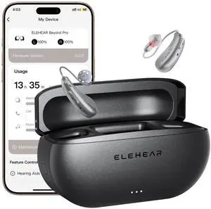 _Mega Brand-Beyond Pro Hearing Aids, Bluetooth OTC Hearing Aids for Seniors and Adults, Premium Sound Algorithm with VocClear 2.0, 30% Clearer Speech, Music Mode & Enhanced App, Bluetooth Streaming