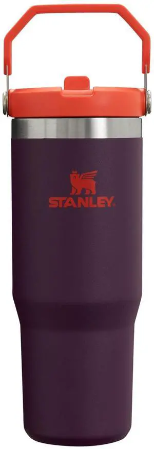 _Mega Brand IceFlow Flip Straw Tumbler with Handle 30 oz | Twist On Lid and Flip Up Straw | Leak Resistant Water Bottle | Insulated Stainless Steel |BPA-Free | Plum