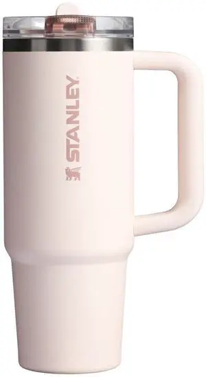 _Mega Brand Quencher ProTour Flip Straw Tumbler with Leakproof Lid 30 oz | Built-In Straw & Handle | Cupholder Compatible for Travel | Insulated Stainless Steel Cup | BPA-Free | Rose Quartz