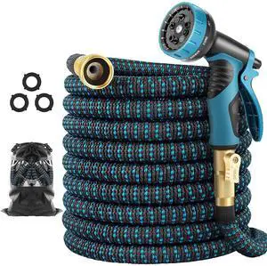 _Mega Brand 50 ft Expandable Garden Hose - Lightweight, Ultra Flexible, Durable, No Kink-Free Heavy Duty Expanding Garden Hoses - RV, Gardening Marine and Camper Water Hose - Garden Hose