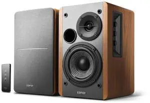 _Mega Brand R1280T Powered Bookshelf Speakers - 2.0 Active Near Field Studio Monitor Speaker - Wooden Enclosure - 42 Watts RMS Power
