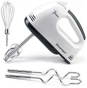 _Mega Brand Handmixer Electric Handheld - 7 Speed Portable Kitchen Mixer Electric with 5 Stainless Steel Accessories Whisk, Food Beater for Whipping Mixing Cookies Cakes Eggs Dough