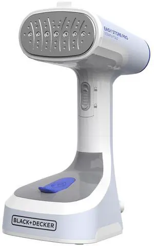 _Mega Brand  Easy Store Pro Foldable Steamer, GS0311-1PD, 45-Second Heat Up, Extra Long Power Cord & Lint Remover Attachment, Powerful Steam Performance for Clothes, Drapes & Upholstery