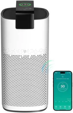 _Mega Brand Air Purifiers for Home Large Room Up to 2800Ft² with PM 2.5 Air Laser Sensor, Hepa 3-in-1 air Filter Filters Airborne Particles, air purifiers With Smart WiFi and Sleep Mode+1Pcs
