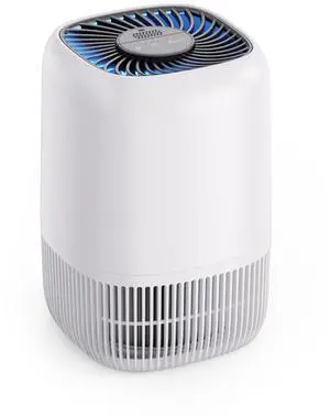 Air Purifiers for Home with H13 True HEPA Filter Up to 1076 Ft² for Pet Hair, Odors, Pollen, Smoke, Compact Air Cleaner with 3 Speeds, Timer, Aroma Quiet 360°Intake Filter, White