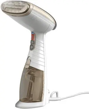 _Mega Brand Handheld Garment Steamer for Clothes, Turbo ExtremeSteam 1875W Fabric Steamer, Portable Handheld Design, Strong Penetrating Steam, Amazon Exclusive, White/Champagne